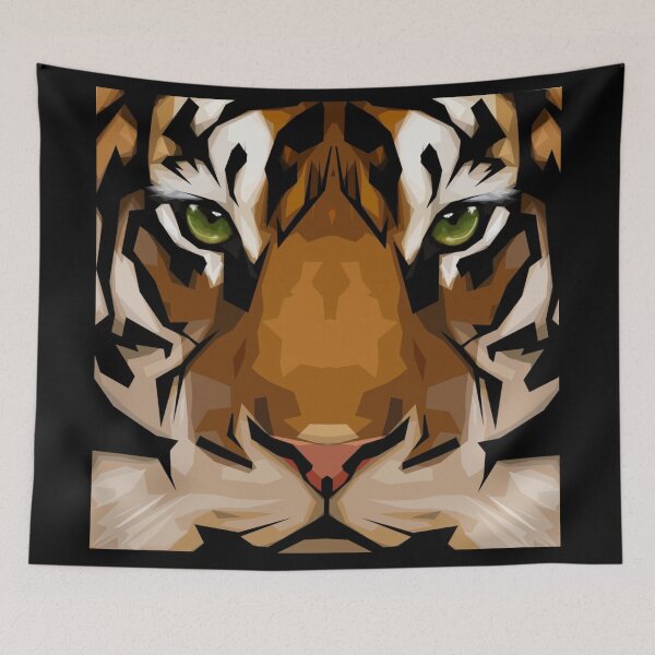 Item preview, Fierce tiger, bold, fearless,powerful, cat, wild cat,lion,abstract,graphic  designed and sold by RashidaHanaart.