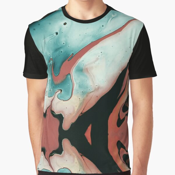  Abstract Oil Paint Graphic T-Shirt
