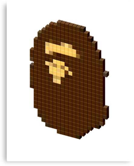 "Bape Pixel ape" Canvas Print by Tom107 | Redbubble