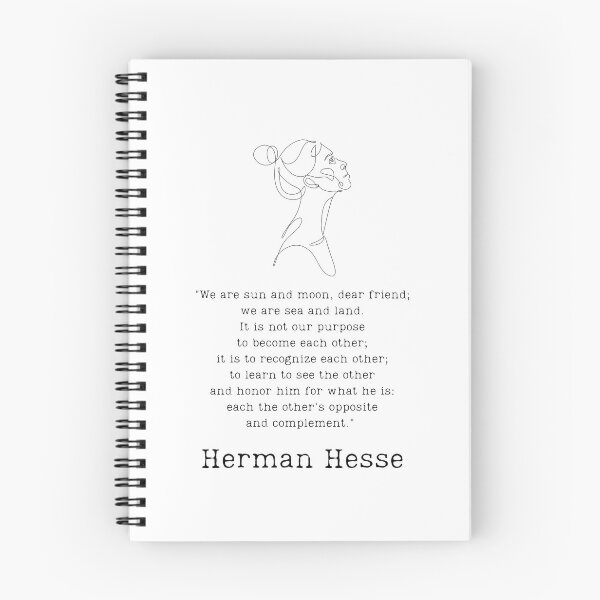 Item preview, "We are sun and moon" - Herman Hesse designed and sold by BookberryGarden.