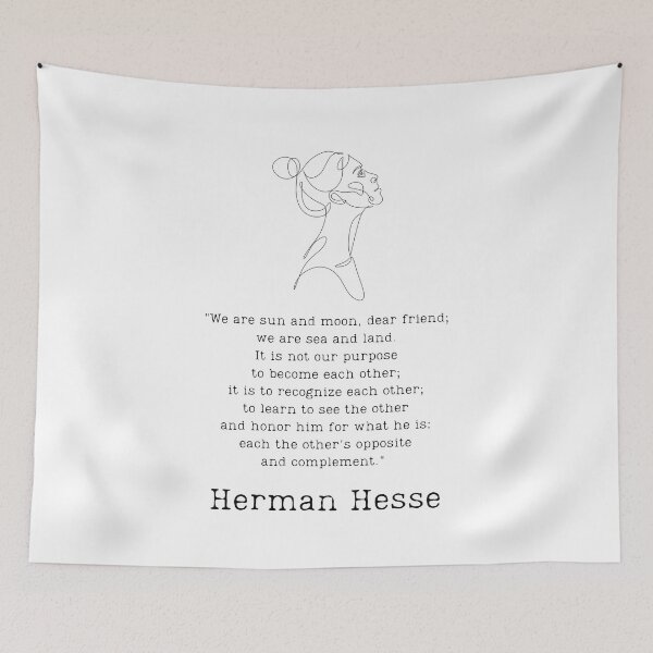 Item preview, "We are sun and moon" - Herman Hesse designed and sold by BookberryGarden.