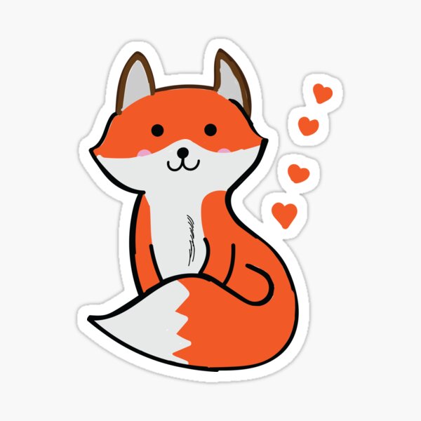 HAPPY FOX Sticker