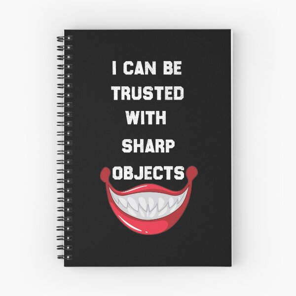 Item preview, I Can Be Trusted With Sharp Objects - Funny Quote Scary Clown Design Gift Idea For Humor Lovers designed and sold by Prince - Bestseller ★★★★★.