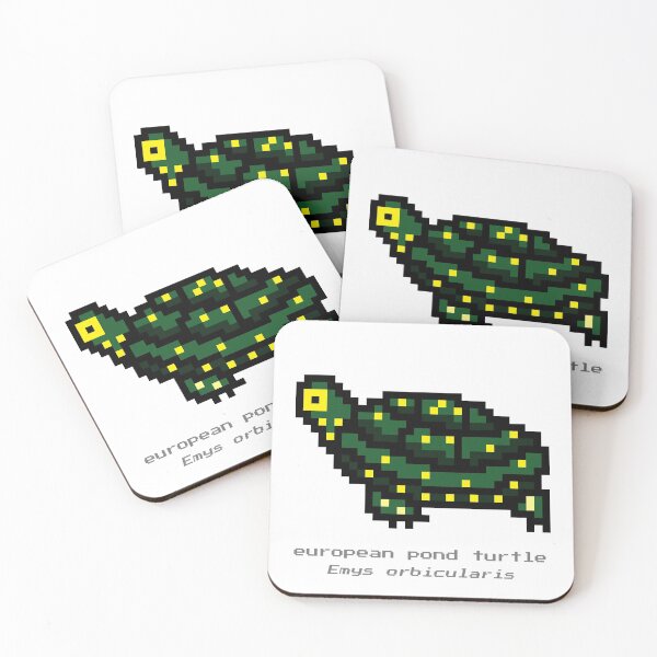 Item preview, Pixel European Pond Turtle designed and sold by CheesyBugShop.