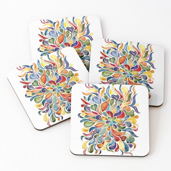 Item preview, Jewel-toned Fireleaves designed and sold by Art by Dorothy Goulet.