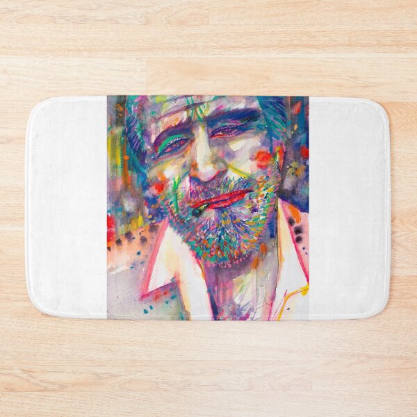 Item preview, CHARLES BUKOWSKI watercolor portrait .4 designed and sold by lautir.