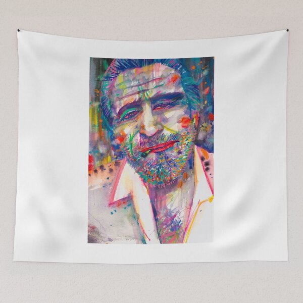 Item preview, CHARLES BUKOWSKI watercolor portrait .4 designed and sold by lautir.