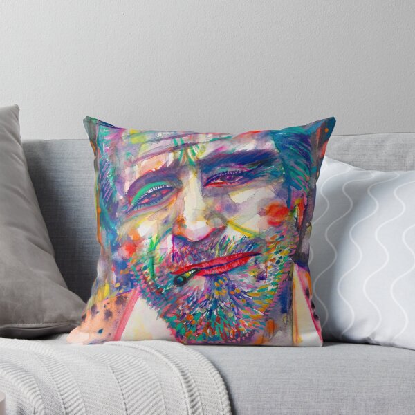 Item preview, CHARLES BUKOWSKI watercolor portrait .4 designed and sold by lautir.