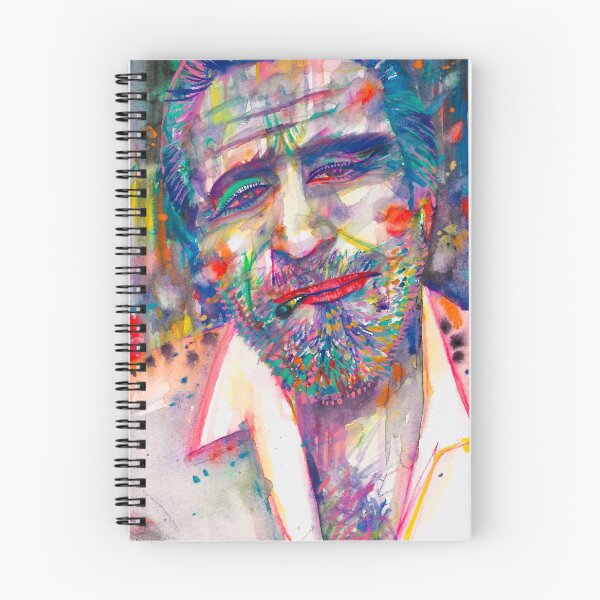 Item preview, CHARLES BUKOWSKI watercolor portrait .4 designed and sold by lautir.