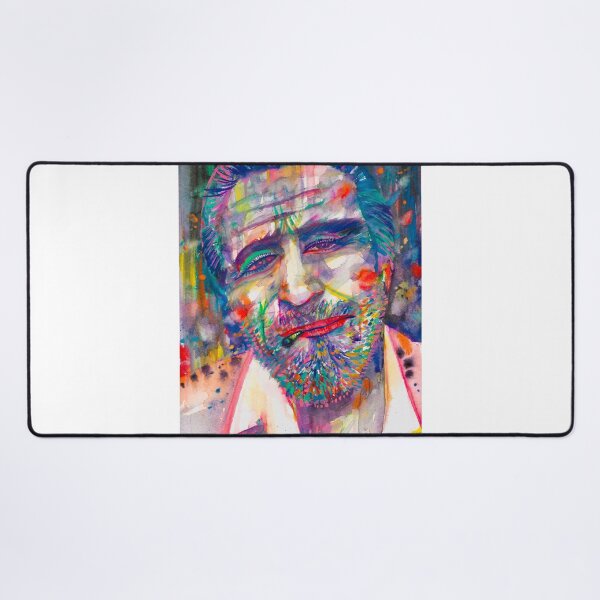 Item preview, CHARLES BUKOWSKI watercolor portrait .4 designed and sold by lautir.