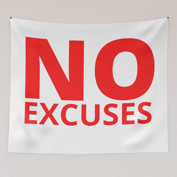 Item preview, NO EXCUSE ALLOWED red designed and sold by KingsManKind.