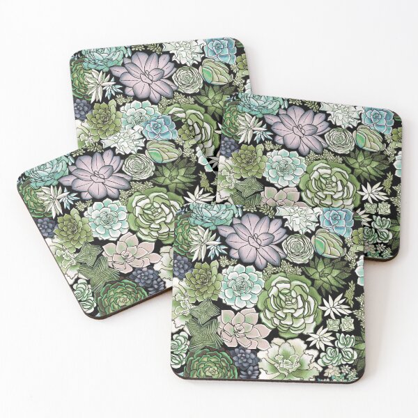 Item preview, Garden Green Succulent Plant Pattern  designed and sold by TigaTiga.