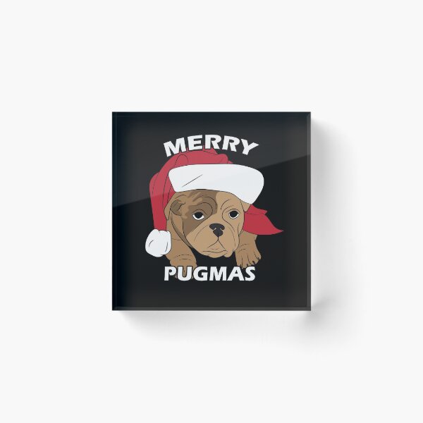 Item preview, Merry Pug Christmas dog face design designed and sold by SamRVstore.