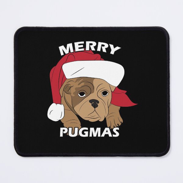 Item preview, Merry Pug Christmas dog face design designed and sold by SamRVstore.