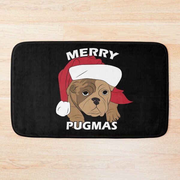 Item preview, Merry Pug Christmas dog face design designed and sold by SamRVstore.
