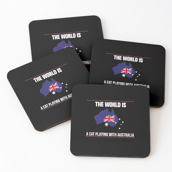 Item preview, The World Is A Cat Playing With Australia designed and sold by ARTwy.