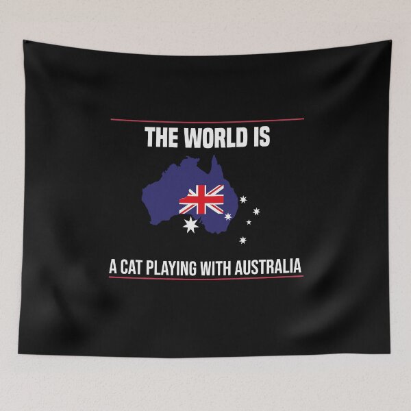 Item preview, The World Is A Cat Playing With Australia designed and sold by Vireltoo.