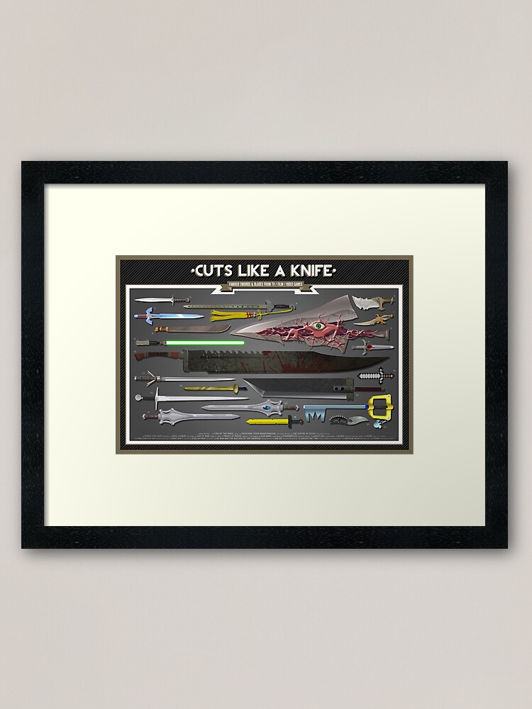 Alternate view of Cuts Like a Knife Framed Art Print