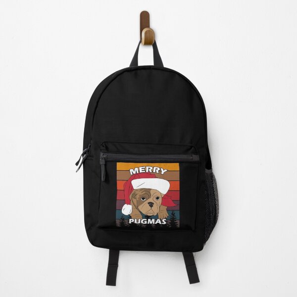 Item preview, Merry Pug Christmas distressed sunset retro dog face design designed and sold by SamRVstore.