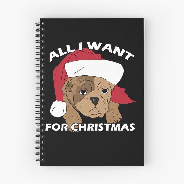 Item preview,  Merry Pug Christmas all I want for Christmas quote/saying artistic dog face design designed and sold by SamRVstore.