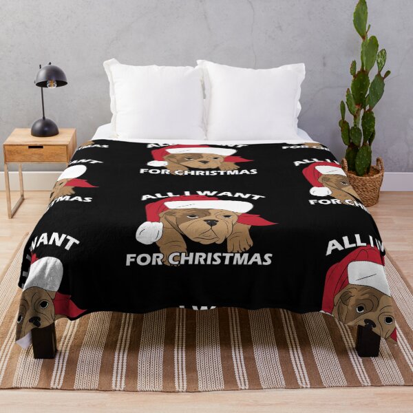 Item preview,  Merry Pug Christmas all I want for Christmas quote/saying artistic dog face design designed and sold by SamRVstore.