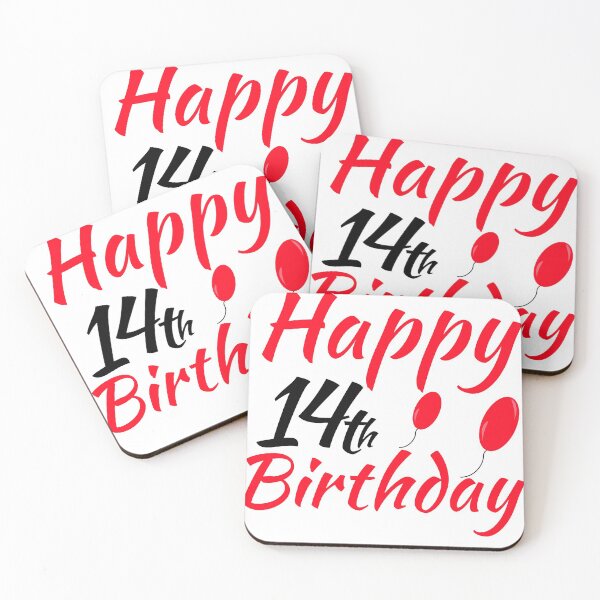 Aperçu de l'œuvre joyeux 14 e anniversaire créée et vendue par win Design.