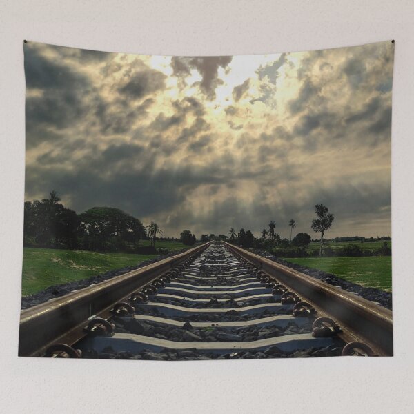 Item preview,    panoramic, widescreen prints, wall posters, Tapestries,Tapestry,throw blankets,comforters,duvet covers ,  train track,Railroad art,train wall art,Train art designed and sold by eyesight4vision.