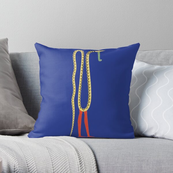 Royal blue pillow on sale with gold tassel