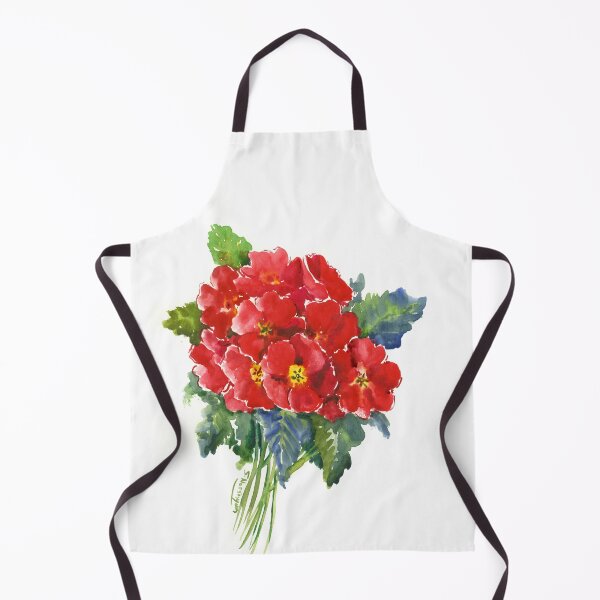 Item preview, Red Primula Flowers designed and sold by surenart.