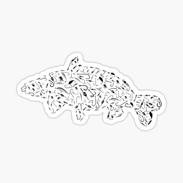 Fish, carp silhuete Sticker
