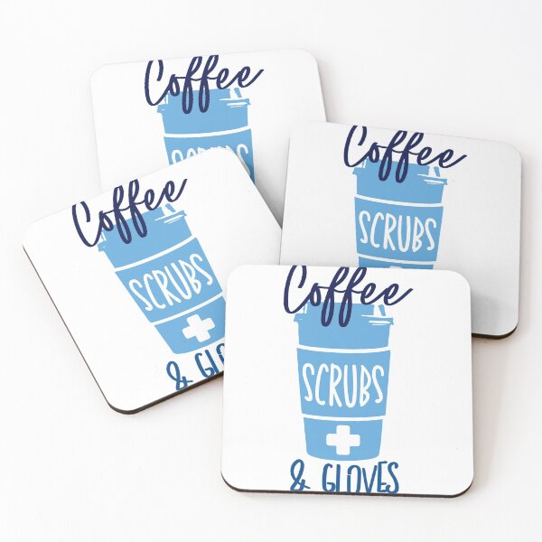 Item preview, Nurse quotes_Coffee scrubs and gloves designed and sold by Best-Designers.