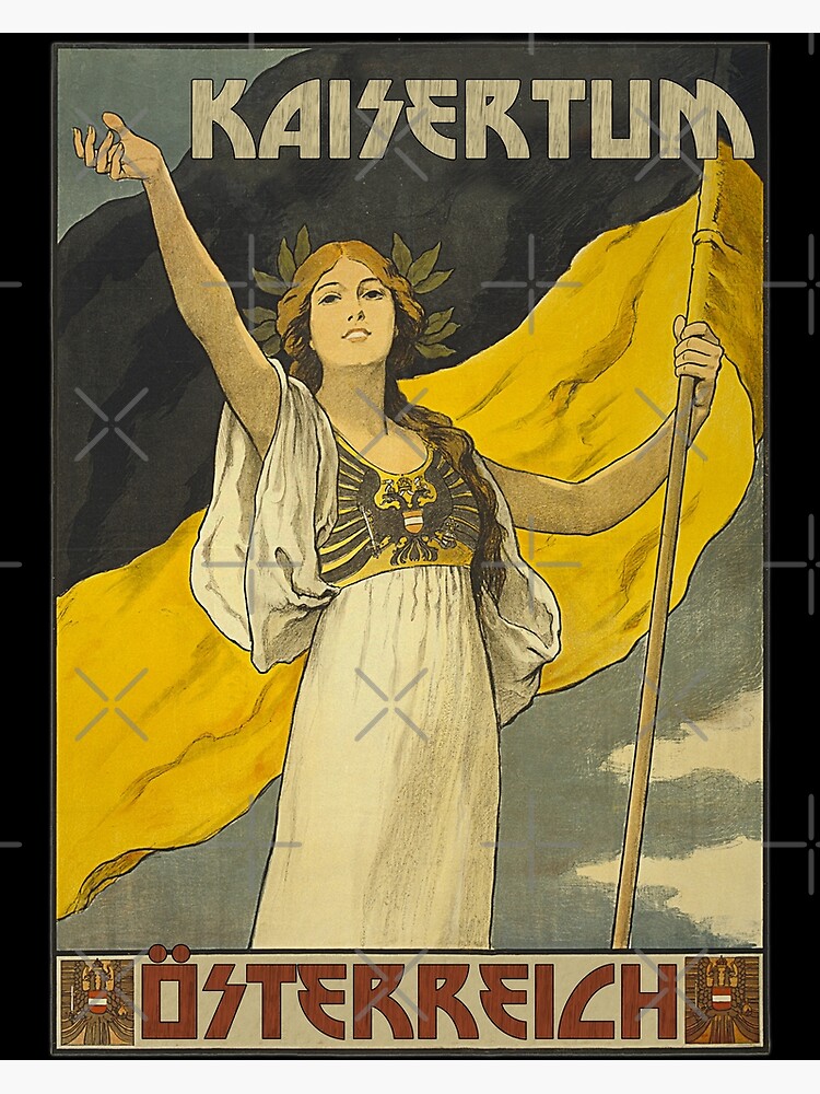 Poster Österreich-Flagge 
