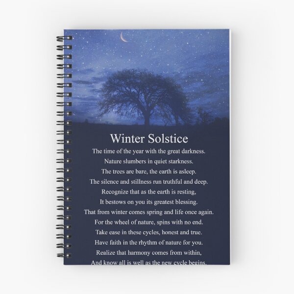 Item preview, Winter Solstice Blessings Poem with Moon Tree and Stars designed and sold by Stephanie Laird.