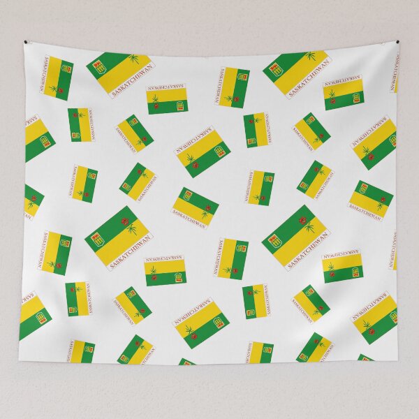 Item preview, Flag of Saskatchewan with name - Saskatchewan designed and sold by No.1 Canada Designs.