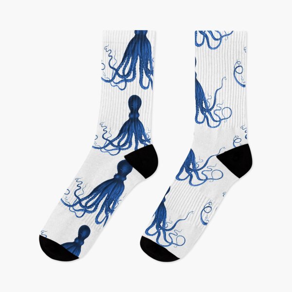 Artikelvorschau, Blauer Oktopus entworfen und verkauft von PrintedVintage.