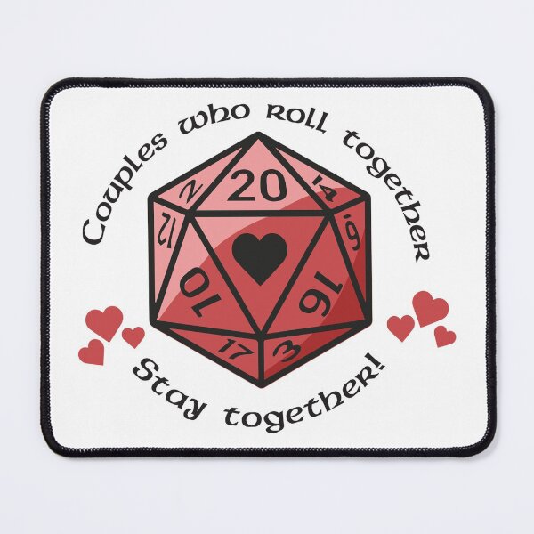 Item preview, Couples Who Roll Together Stay Together - DnD Valentines Day designed and sold by NickiCollings.