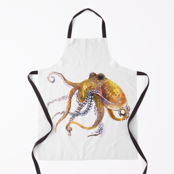Item preview, Octopus, Yellow Orange home decor designed and sold by surenart.