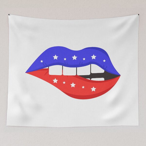 Item preview, Red & Blue Lips designed and sold by Best-Designers.