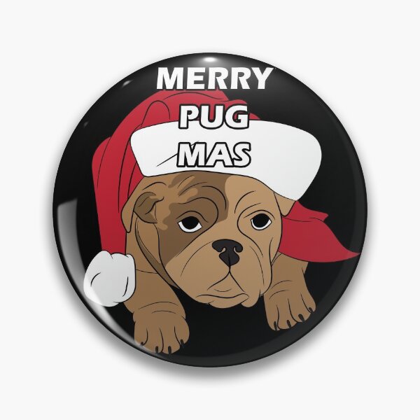 Item preview, Merry Pug Christmas artistic dog face design designed and sold by SamRVstore.