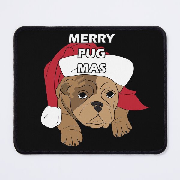 Item preview, Merry Pug Christmas artistic dog face design designed and sold by SamRVstore.