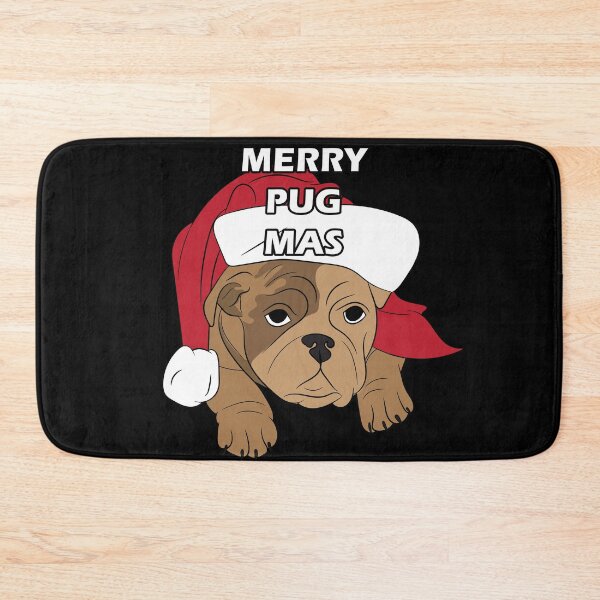 Item preview, Merry Pug Christmas artistic dog face design designed and sold by SamRVstore.