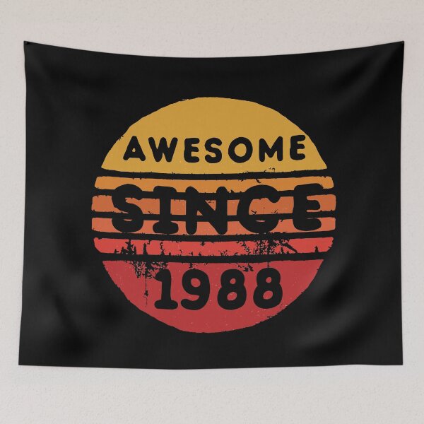 Item preview, Awesome Since 1988 - Funny Retro Vintage Distressed Design Gift Idea For People Whom Are Born In 1988 designed and sold by Prince - Bestseller ★★★★★.