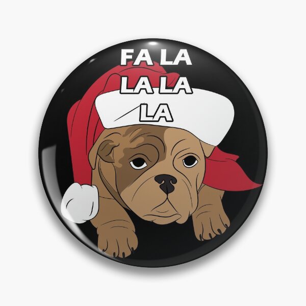 Item preview, Merry Pug Christmas fa la la la saying/quote artistic dog face design designed and sold by SamRVstore.