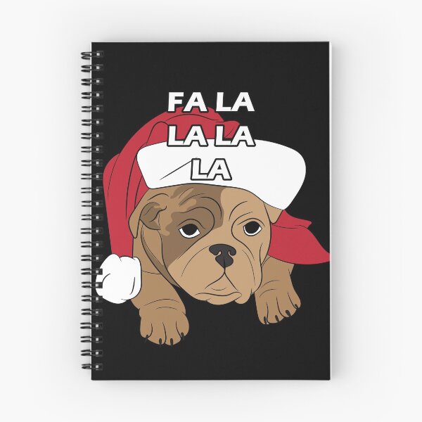 Item preview, Merry Pug Christmas fa la la la saying/quote artistic dog face design designed and sold by SamRVstore.