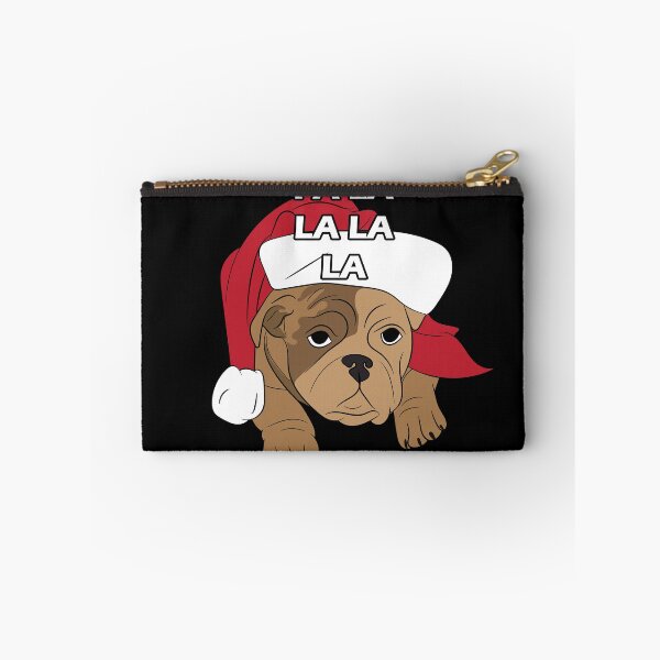 Item preview, Merry Pug Christmas fa la la la saying/quote artistic dog face design designed and sold by SamRVstore.