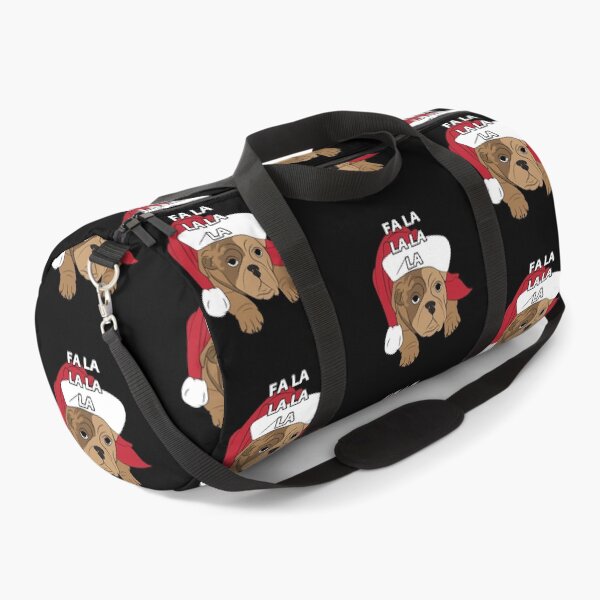 Item preview, Merry Pug Christmas fa la la la saying/quote artistic dog face design designed and sold by SamRVstore.