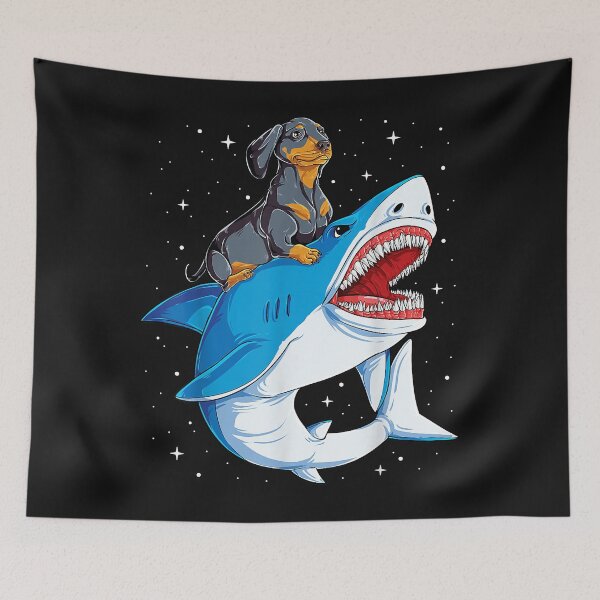 Item preview, Dachshund Shark Kids Boys Men Space Galaxy Jawsome Gifts designed and sold by Chloe43212.