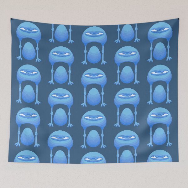 Item preview, One-Eyed Monster with Egg (blue) designed and sold by Owl-n-bear.