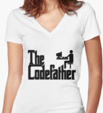 The Codefather Women's Fitted V-Neck T-Shirt
