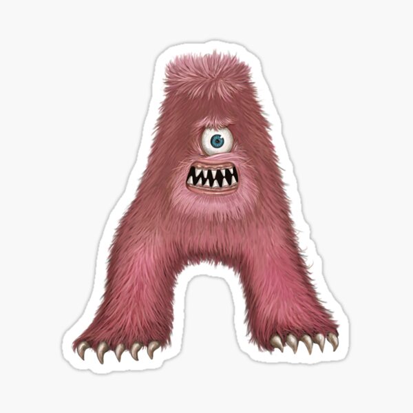 Monster Letter A Sticker